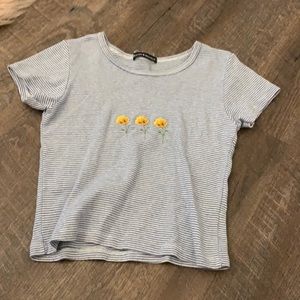 Blue flower cropped top